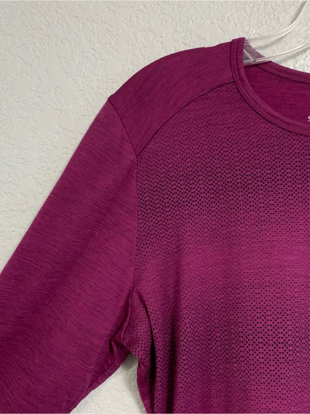 Segments Tee Top Womens M Merino Wool Base Layer Print Long Sleeve Crew Magenta - Picture 4 of 16